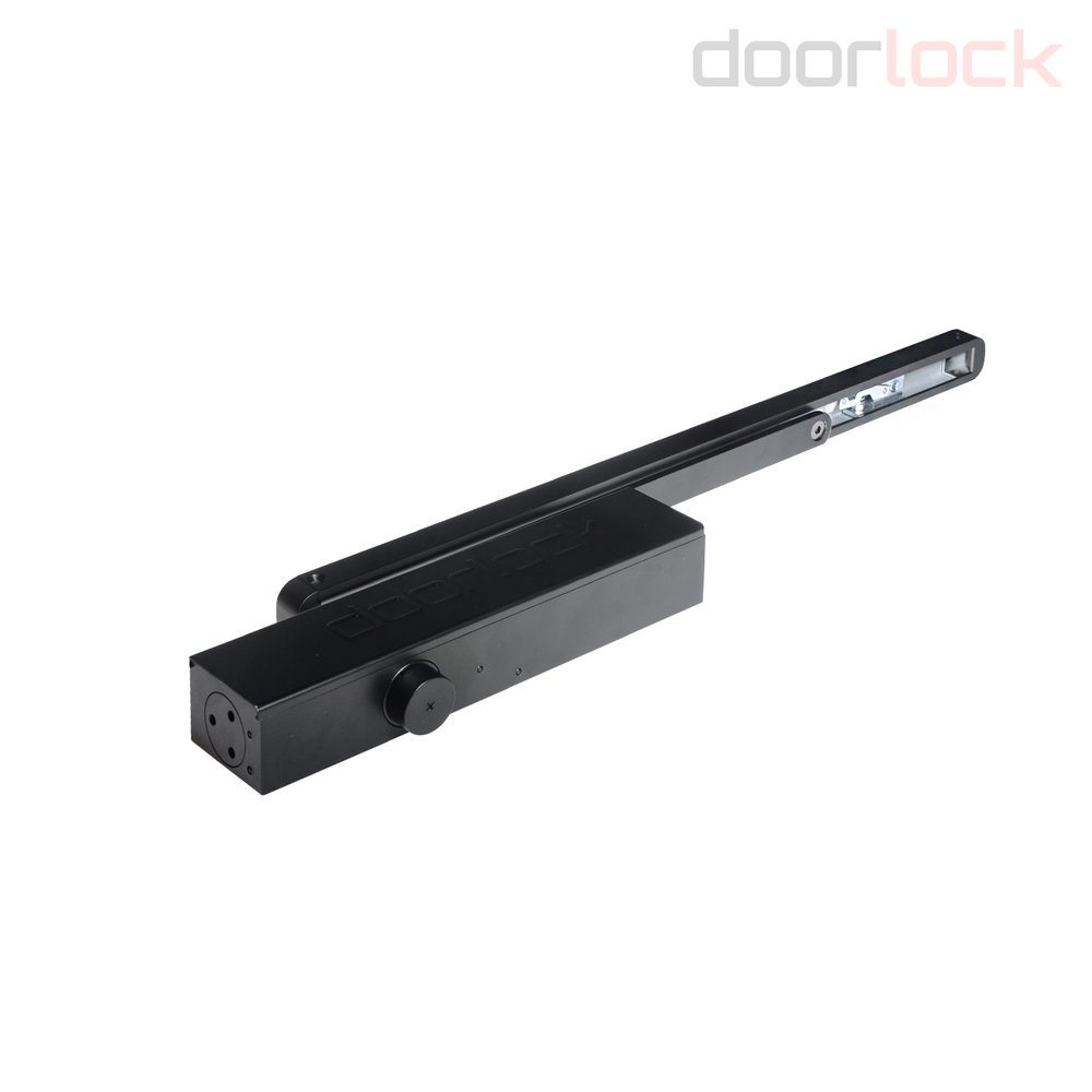 Доводчик Doorlock DL300S/N BC HO EN3-5 со скользящей тягой черный 75577