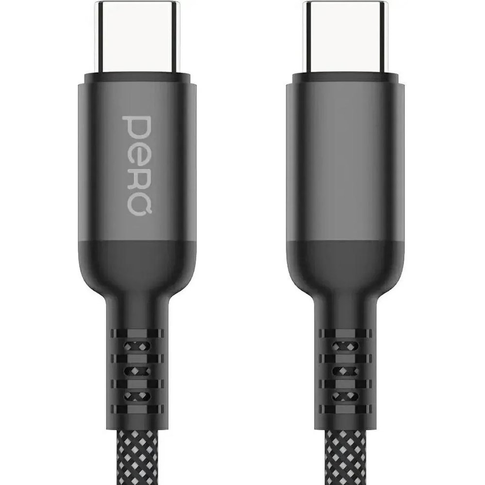 Кабель PERO DC15 ULTIMATE PD Type-C to Type-C, магнитный, 60W, 1.2m, Black