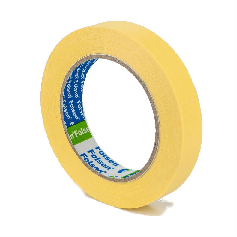 Малярная лента Folsen желтая 80oC 19мм x 50м 02219