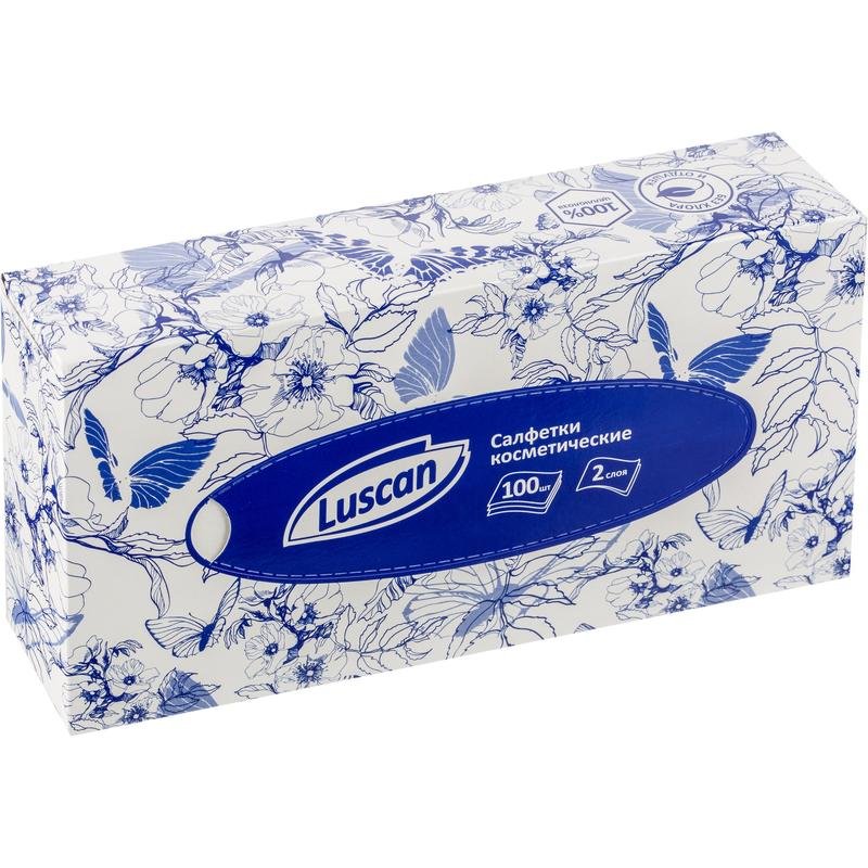 Косметические салфетки Luscan 2-слойные, 35 уп. по 100 шт 829267