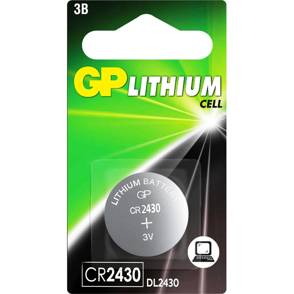 Батарейка GP Lithium CR2430 бл/1шт, CR2430-2C1