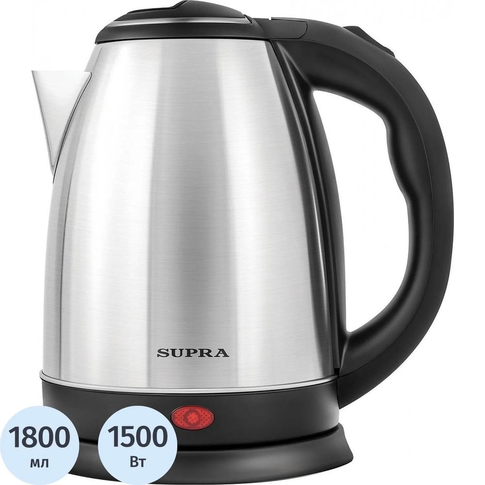 Чайник SUPRA KES-1801S, 1,8л, 1500Вт, металл