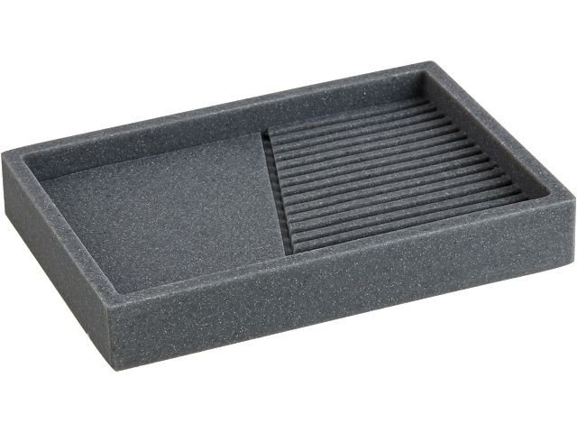 Мыльница PERFECTO LINEA Element серая 35-618400 ЦГ-0185486124