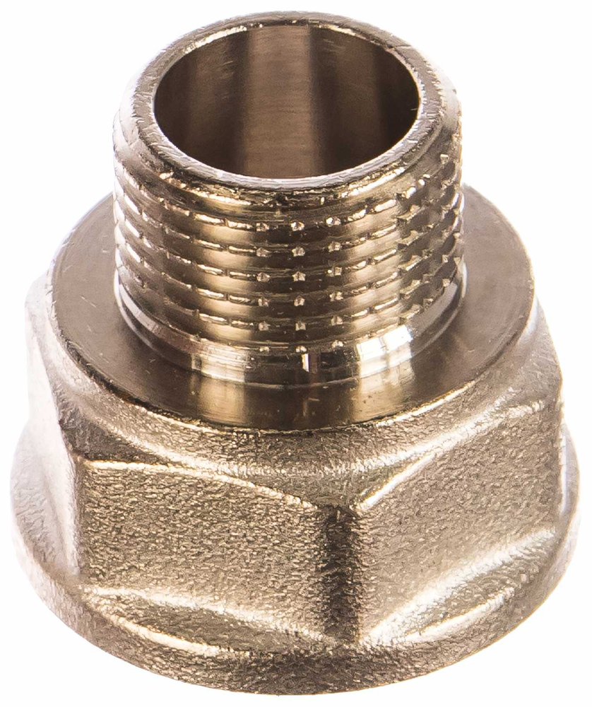Латунный переход PRO AQUA Н/В резьбовой 1/2 x 3/4 08-M15-F20xb