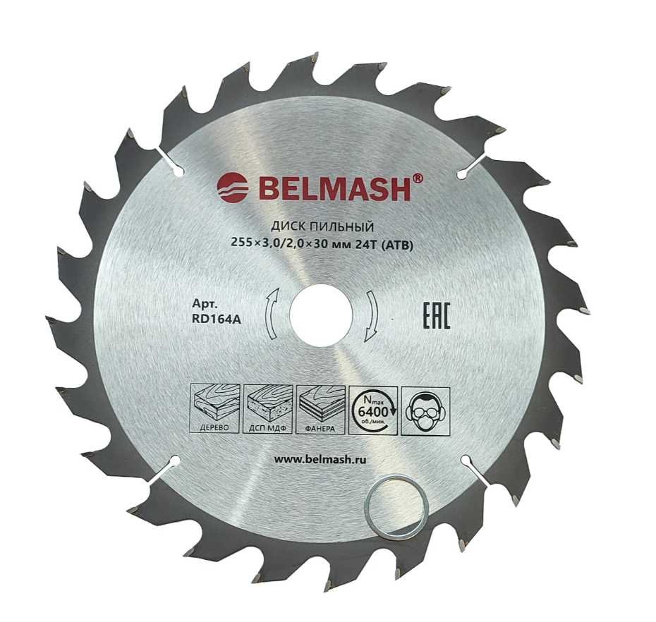 Диск пильный 255x3.0/2.0x30 мм, 24T Белмаш RD164A