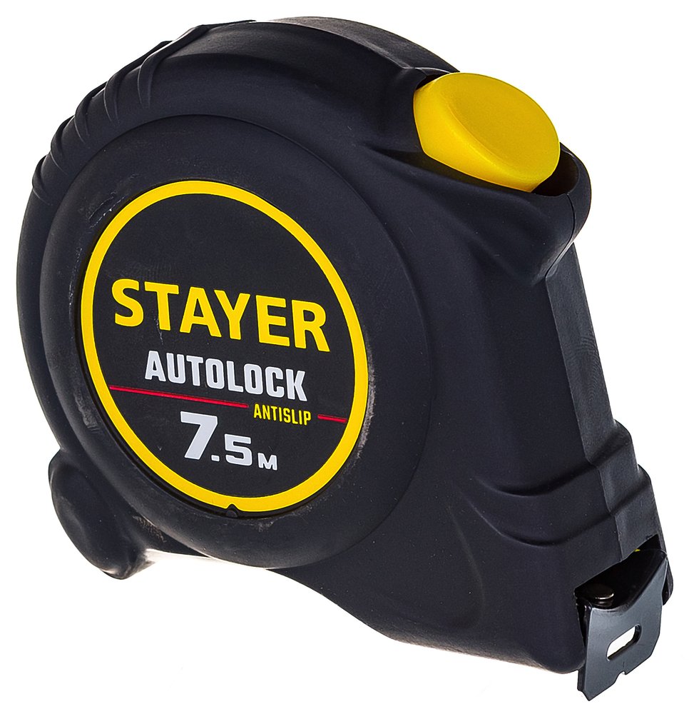 Рулетка Stayer АutoLock 7,5м / 25мм с автостопом 2-34126-07-25_z02