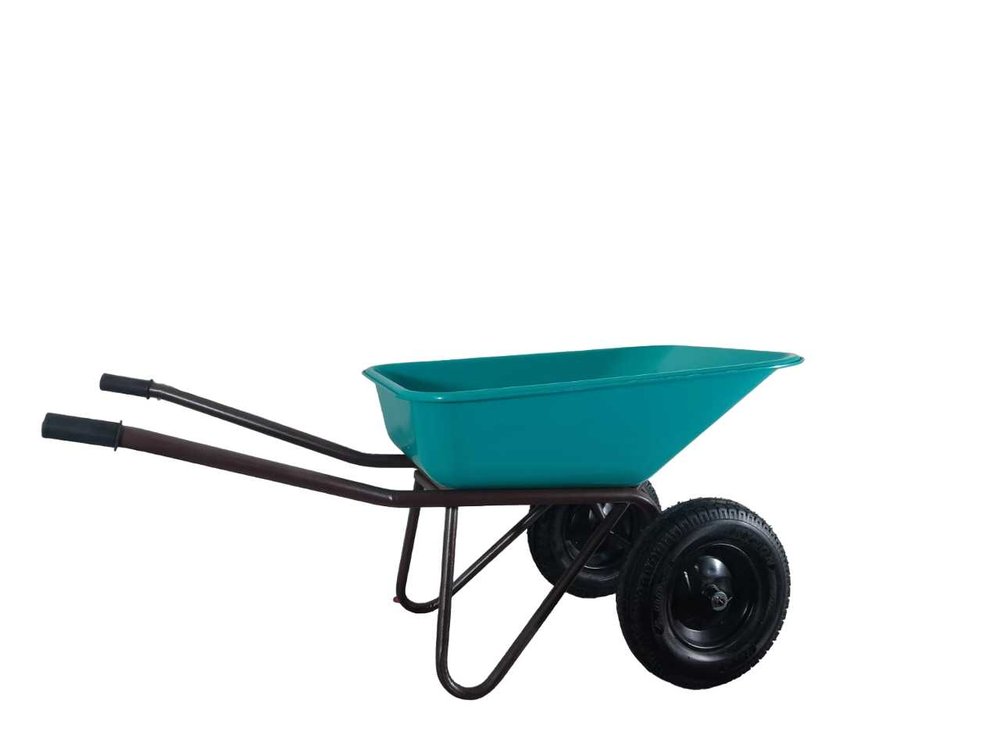 Строительная двухколесная тачка LWI 130 л, 250 кг, сверхпрочное полимерное корыто LWI130х2PROFI