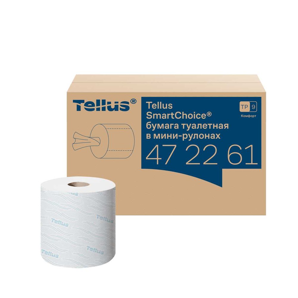 Бумага туалетная TORK Tellus 130 м, (Система T9) SmartOne, Комплект 12 шт., Advanced, 2-слойная, белая, 472261
