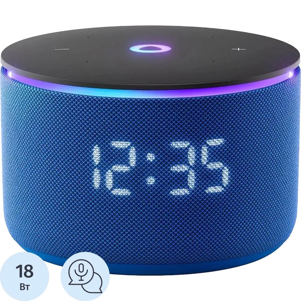 Умная колонка Яндекс Станция Мини 3 Про, Zigbee, синий (YNDX-00059BLU)
