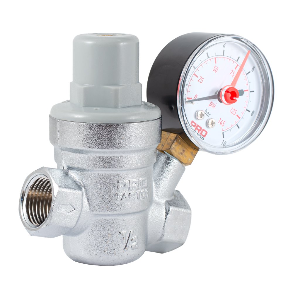 Редуктор давления PROFACTOR мембранный, с манометром, 1/2' PF PRV 253G