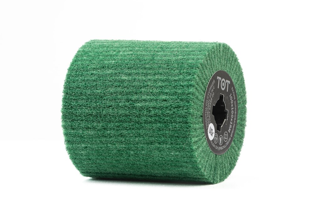 Шлифовальный нетканый валик 100x100x19 мм, VERY FINE GREEN TOTFLEX 4631166051214