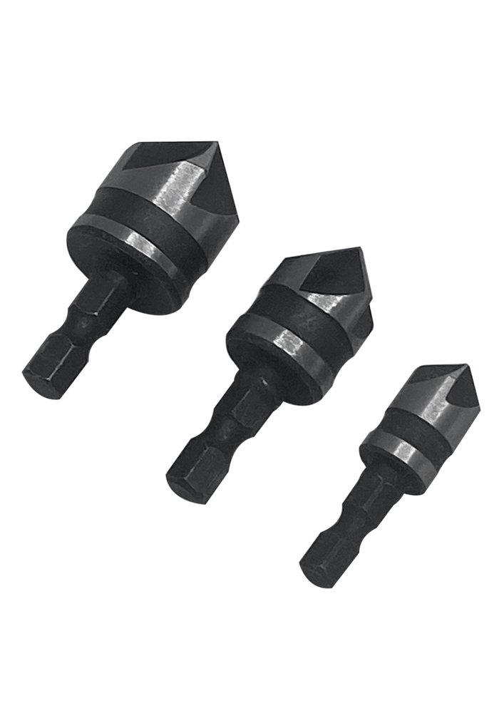 Набор зенкеров по дереву 3 шт, 12 мм, 16 мм, 19 мм vertextools 0987-12-16-19