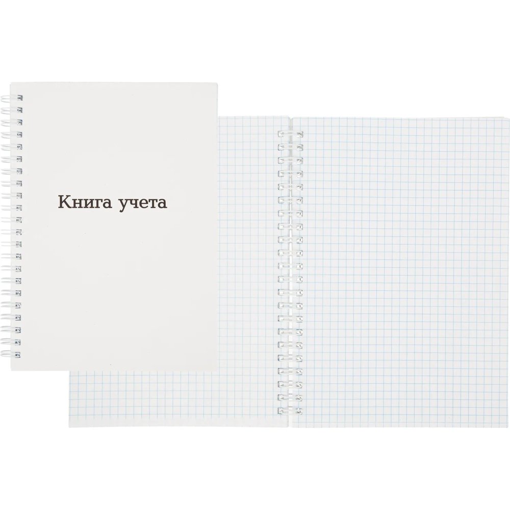 Книга учета Attache А5 96л клетка офсет картон мел. спираль