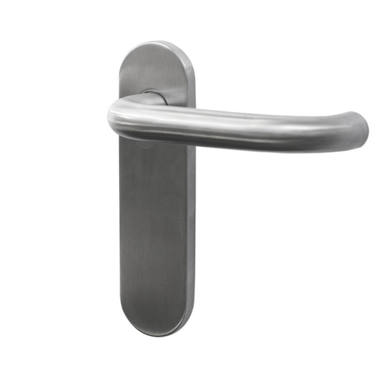Гарнитур DOORLOCK DL 038KP/F UG U-form Rt нерж. сталь, на короткой накладке без отверстия, шпиндель 9мм 73330