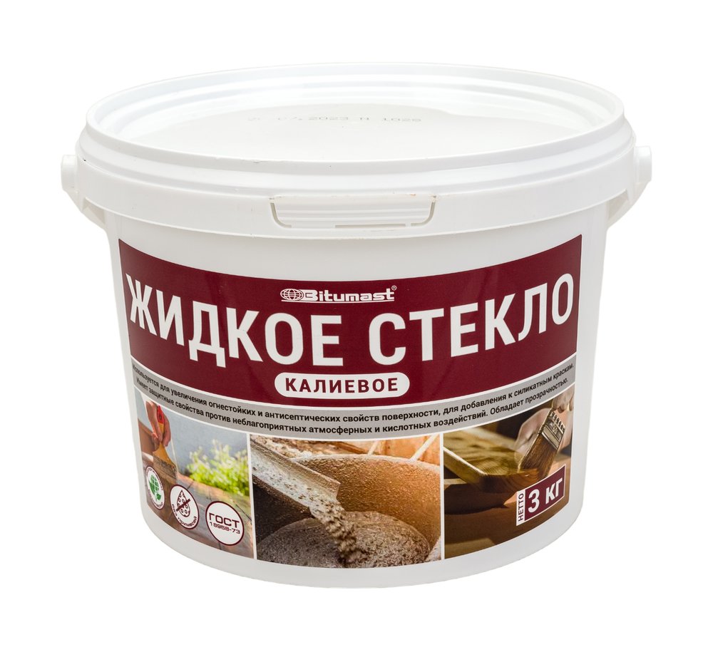 Калиевое жидкое стекло Bitumast 3 кг 4607952907805