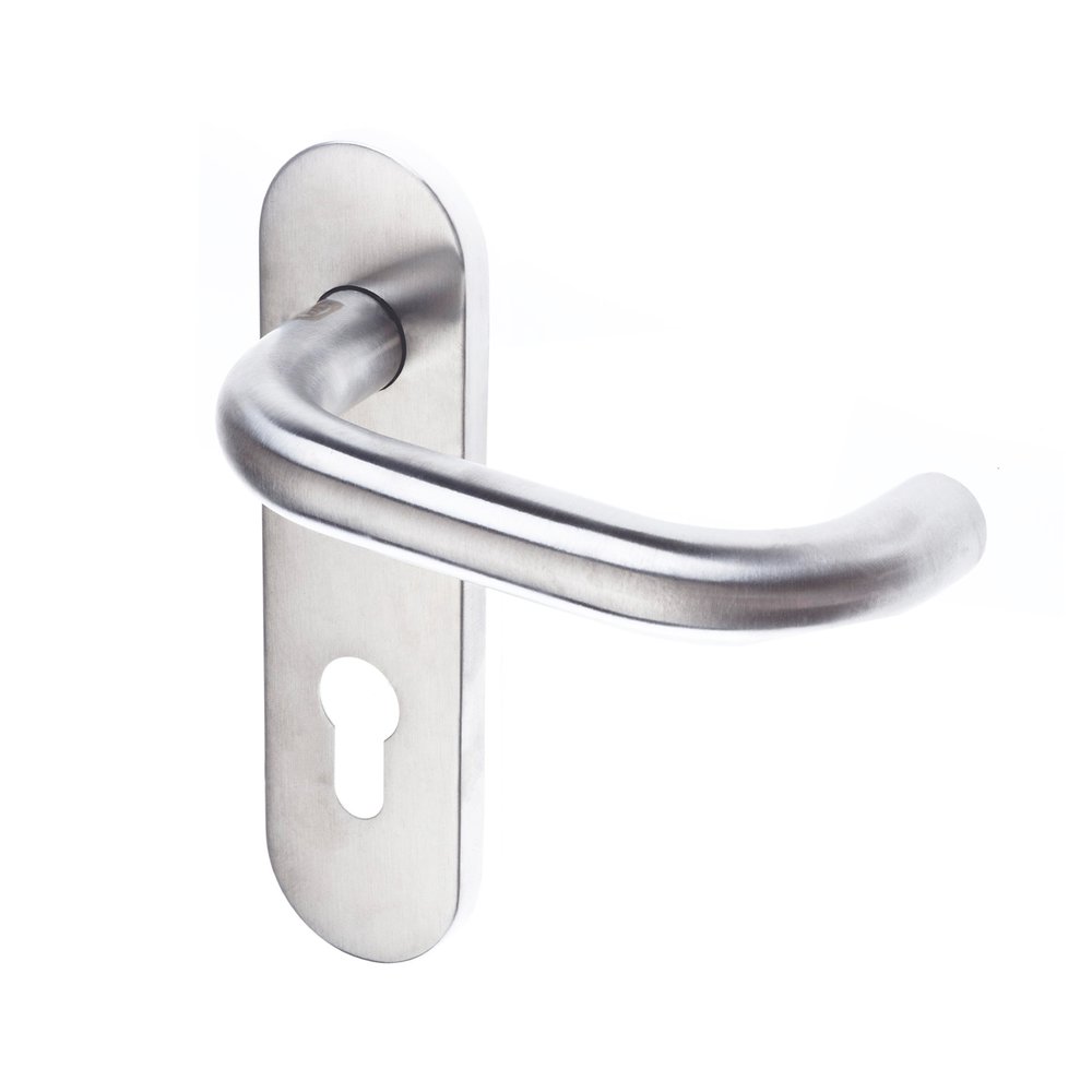 Гарнитур DOORLOCK DL 038KP/F PZ72 U-form Rt нерж. сталь, на короткой накладке, Dlshtift 73301