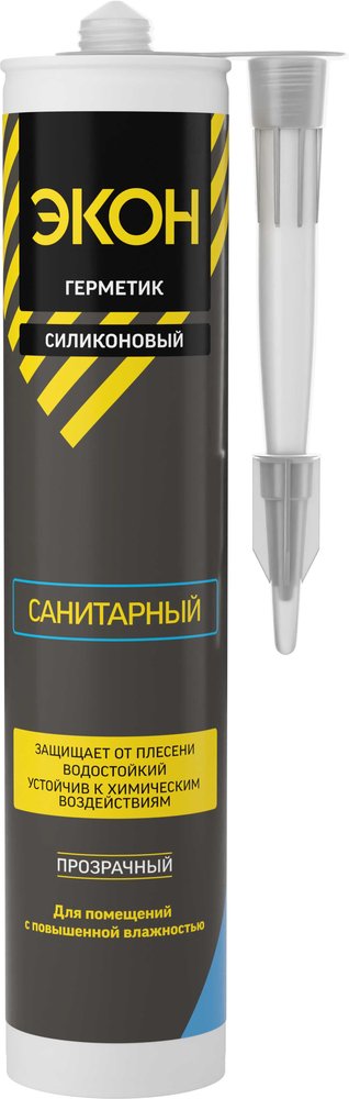 Силиконовый универсальный герметик Экон прозрачный 280 мл Б0031017 2229420