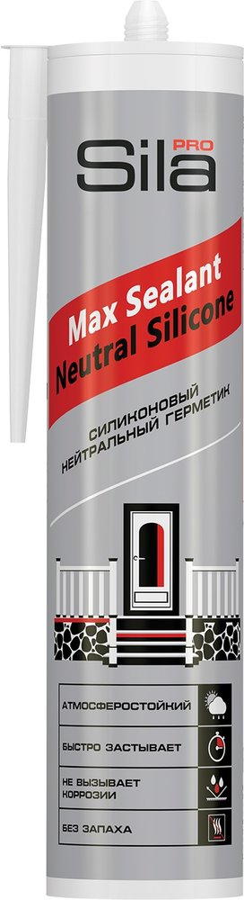 Герметик силиконовый нейтральный Sila PRO Max Sealant, Neutral Silicone, бесцветный, 280 мл. NE2802