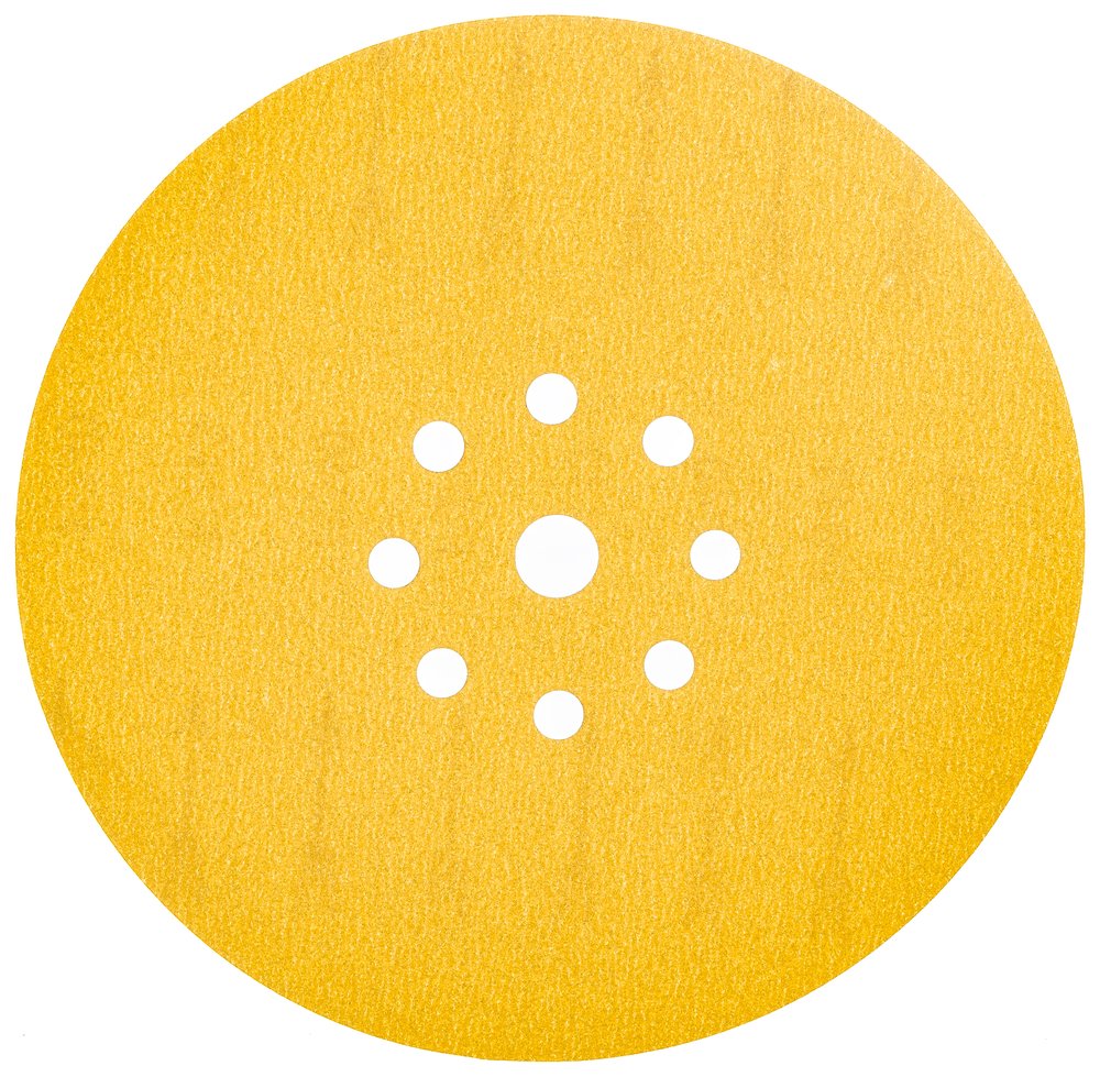 Шлифовальный круг на липучке ABRAFORM Giraffe GOLD 225 мм, 9 отв., Р240 AF-GG-240