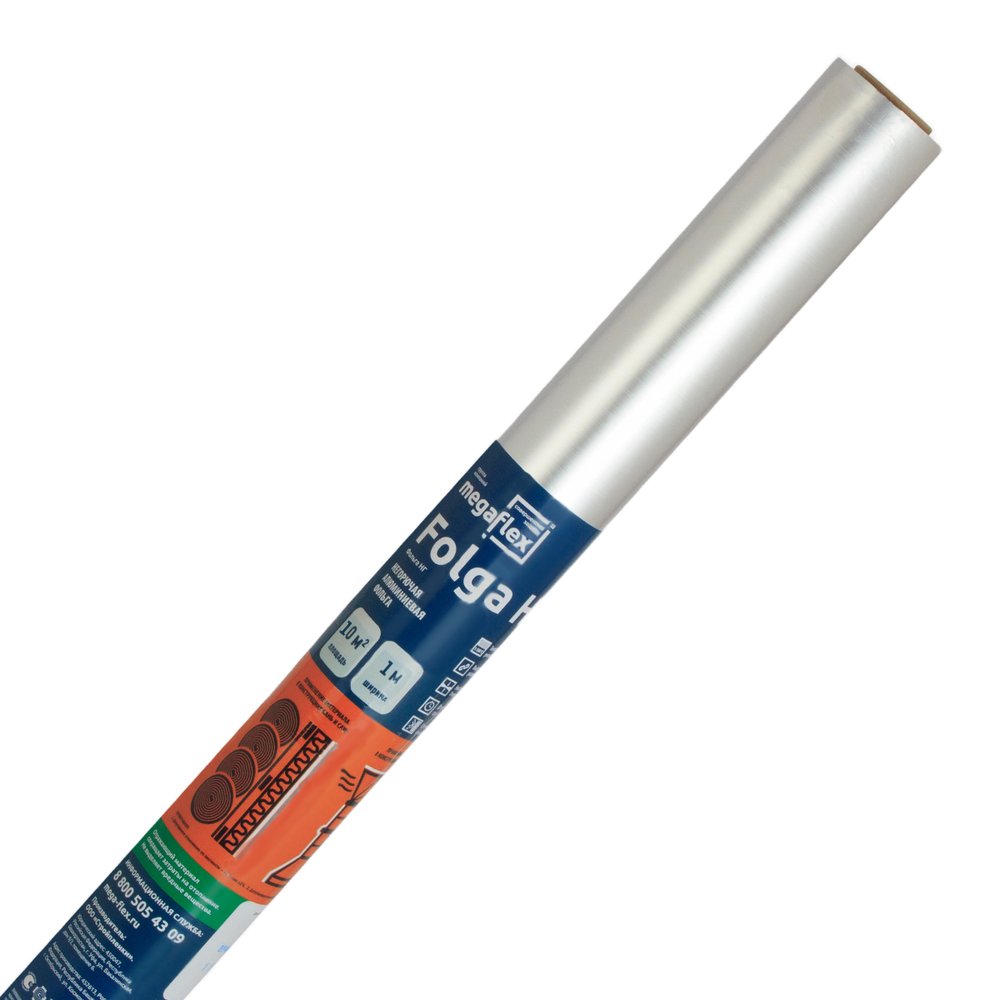 Фольга для бани, сауны Megaflex НГ 1х10 м, 10 кв. м FOING.100.10