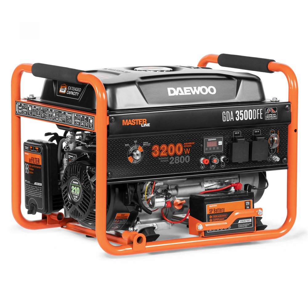 Двухтопливный генератор Daewoo Бензин + Газ GDA 3500 DFE
