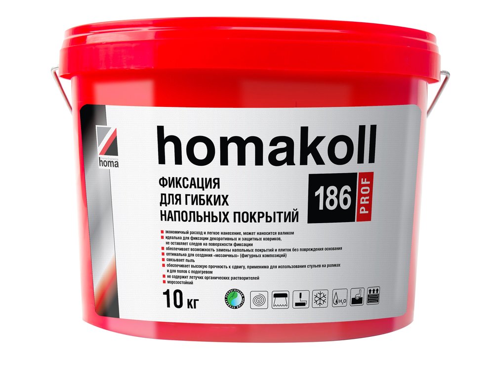 Морозостойкий клей фиксация Homakoll 186 Prof, 100-150 г/м2, 10 кг 115383