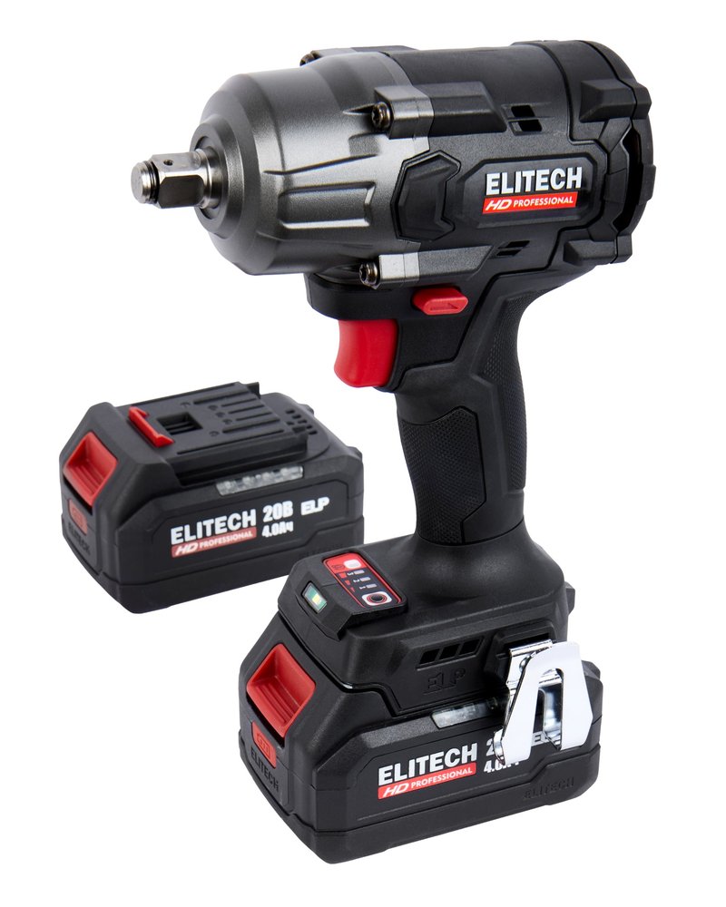 Гайковерт аккумуляторный Elitech CW 2009SL, 20 В, 2x4 Ач, 850 Нм, М12-М24 HD 205748