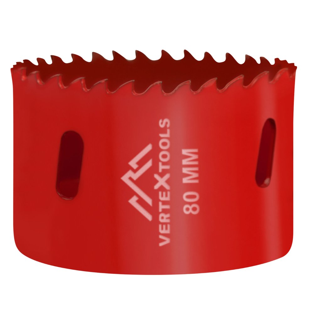 Коронка биметаллическая по металлу 80 мм vertextools 2525-80