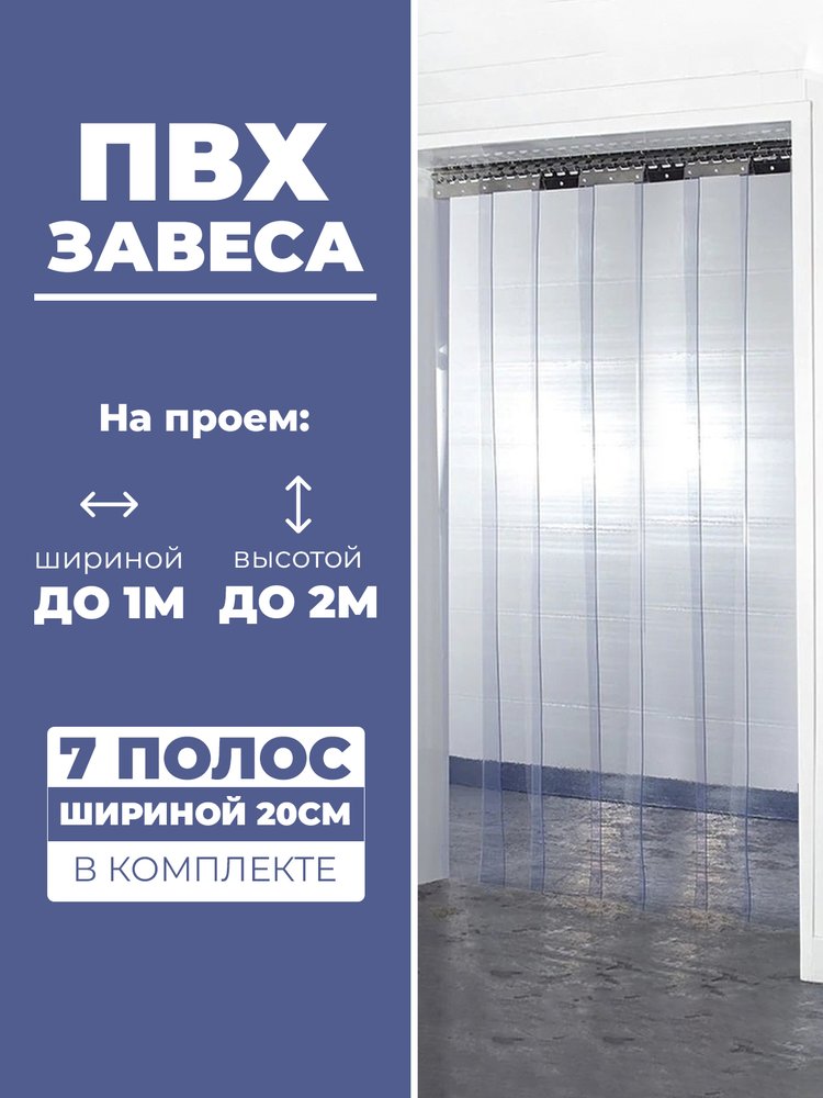 Завеса Домовой Прошка ПВХ 2x1 м, 200х0.8 мм 12778