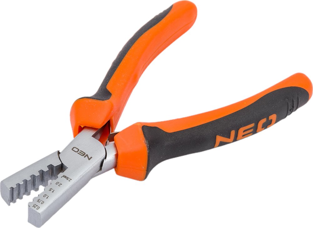 Клещи NEO Tools для обжима наконечников 0.25-2.5 мм2, 140 мм 01-532
