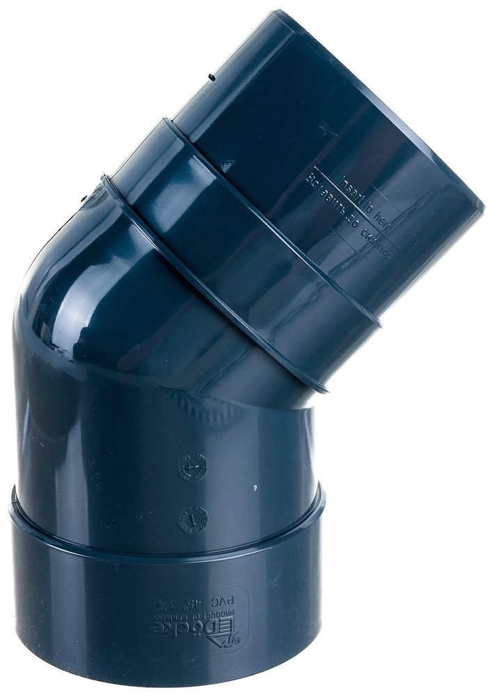 Колено DOCKE PREMIUM (45 градусов, графит) PVSA-1086