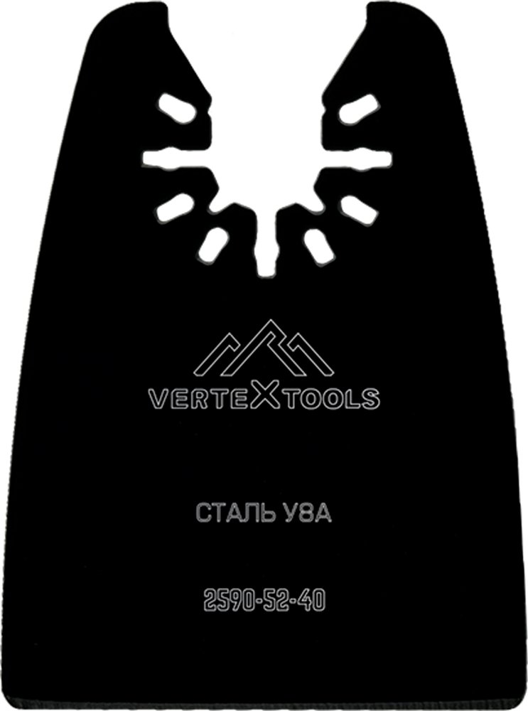 Шабер-насадка прямая 52x40 мм, быстросъемная vertextools 2590-52-40