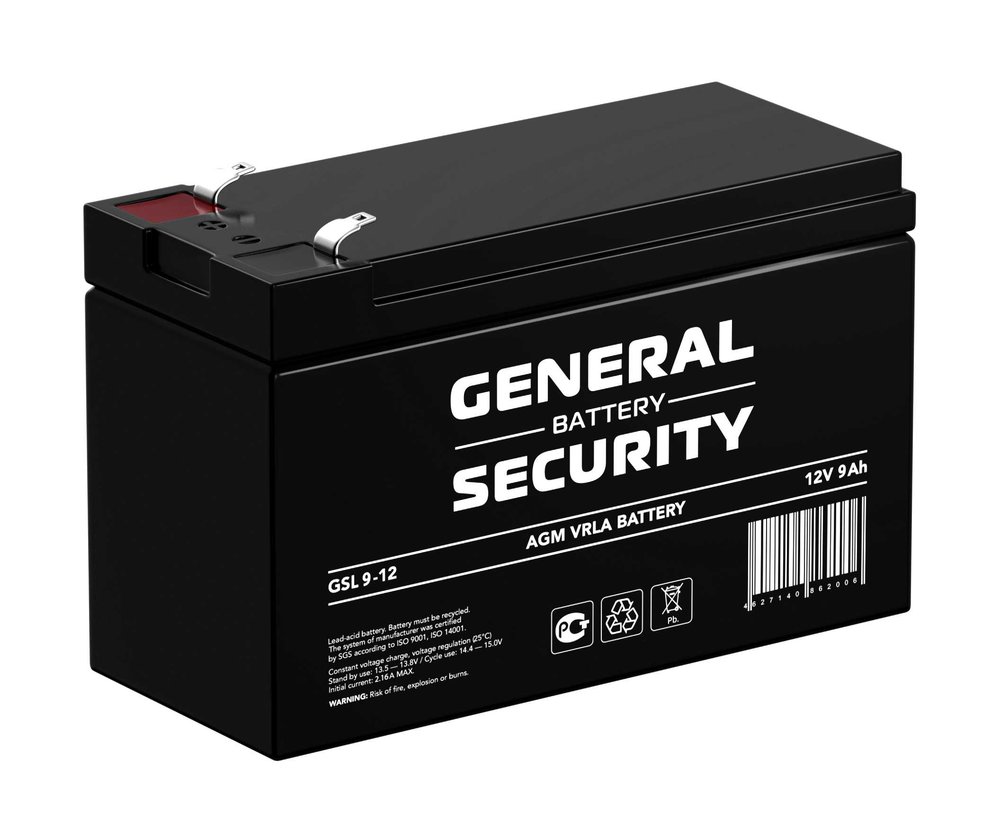 Аккумулятор для ИБП General Security GSL9-12 12В, 9 Ач УТ-00001914
