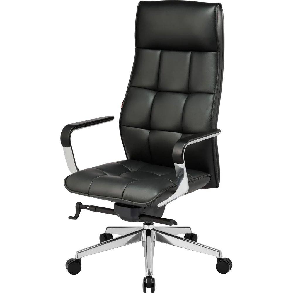 Кресло BN_Fc_EChair-597 ML кожа черный, алюминий