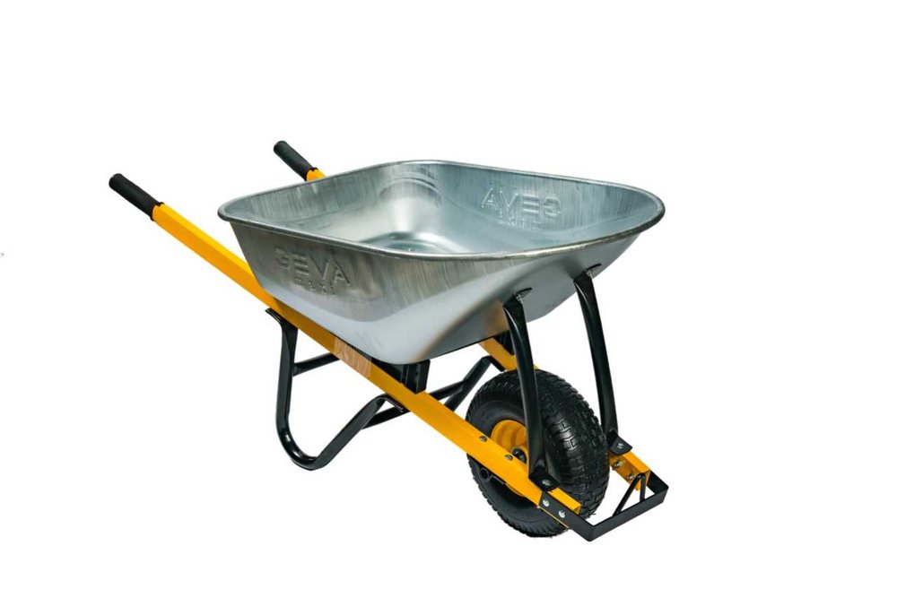 Тачка одноколесная GEVA TRADE GEVA MAXI 140л квадратная труба, колесо 15x6.00-6 F20mm/90мм TS1K140GT