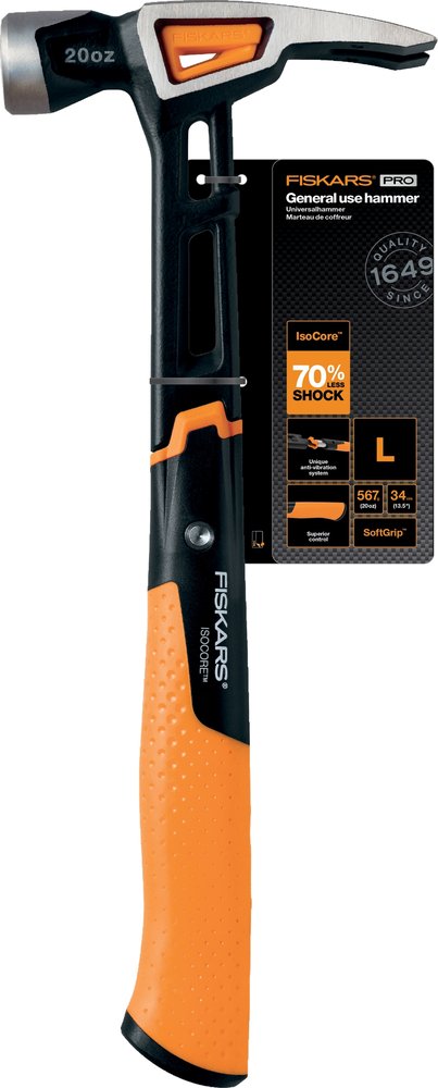 Столярный молоток Fiskars 20oz/13.5' 1020214