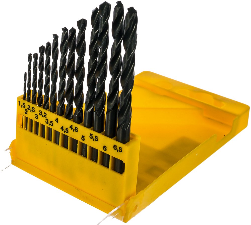 Набор сверл по металлу в пластиковой кассете 13 шт. (1,5-6,5 мм, HSS-R) DEWALT DT 5912