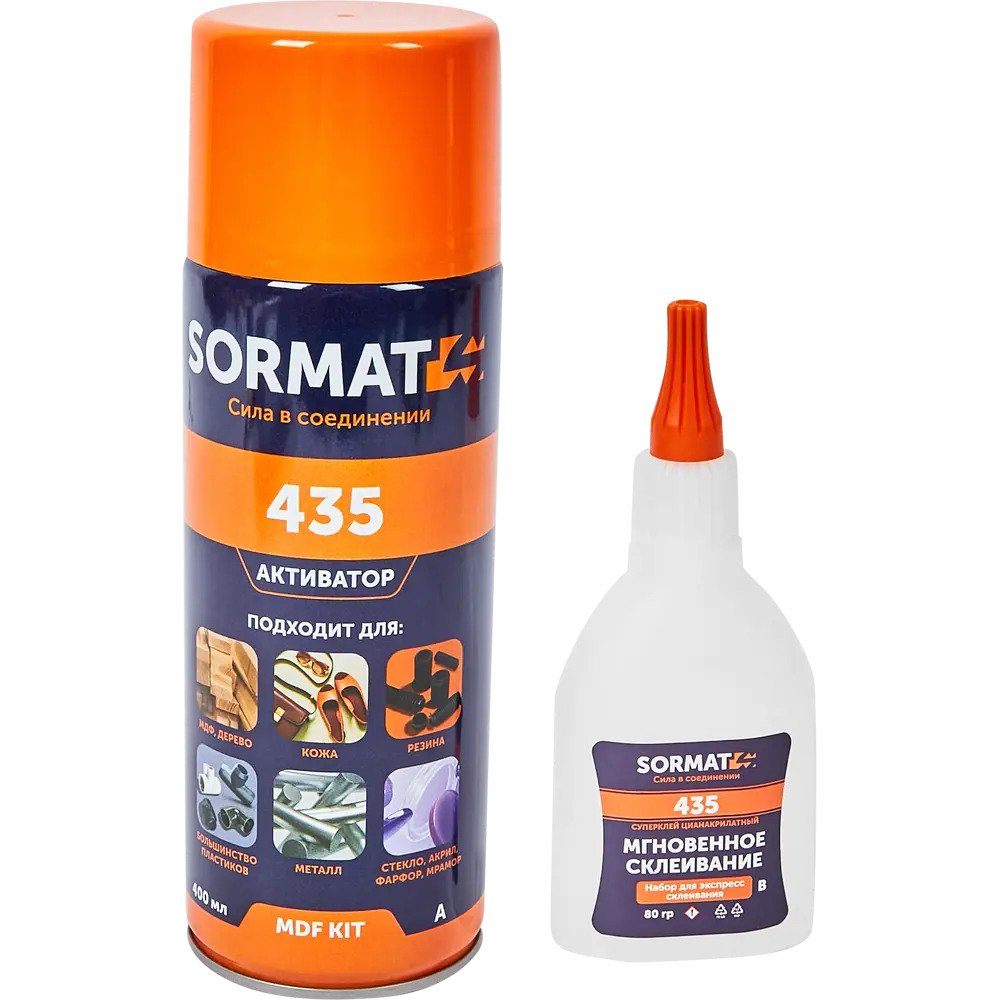Набор для экспресс склеивания универсальный SORMAT MDF KIT 435 9630220480