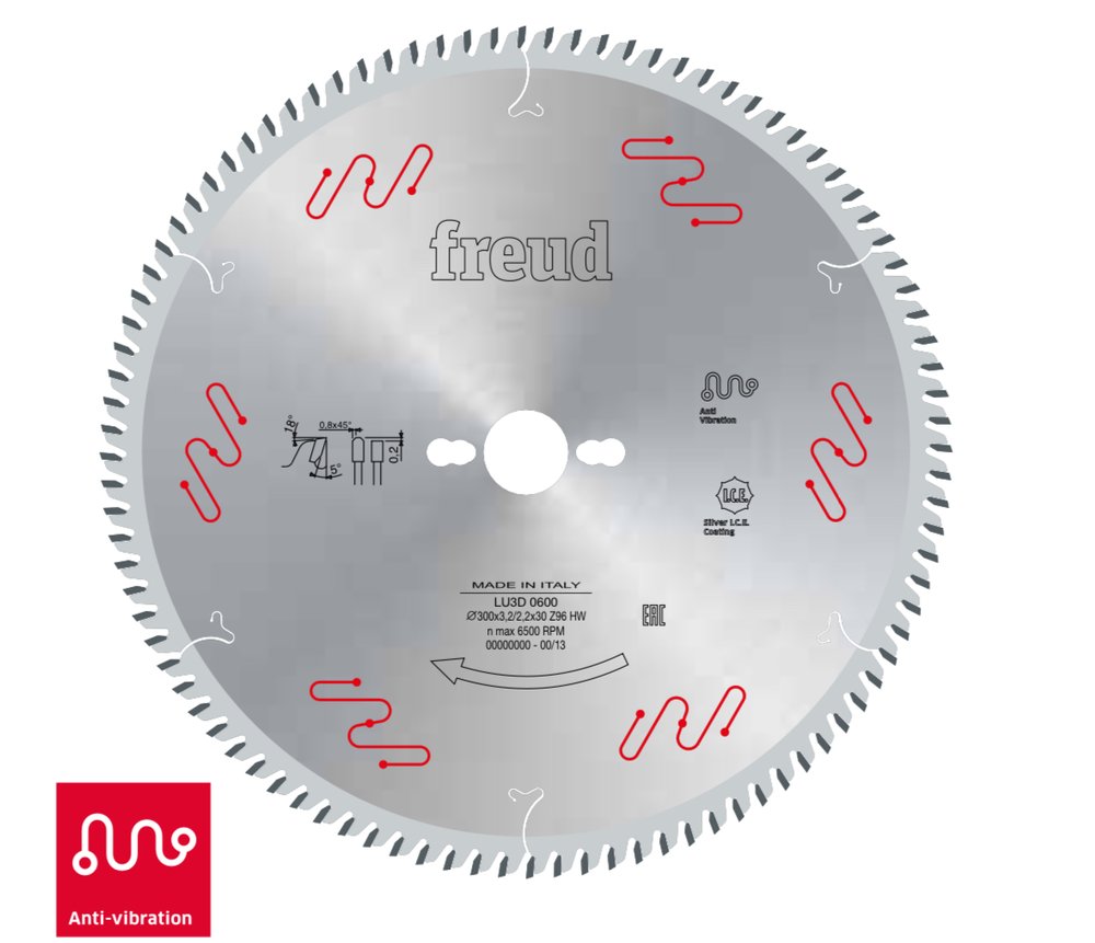 Пильный диск 300x3.2x30 мм, Z96, HM Freud Lu3D 0600