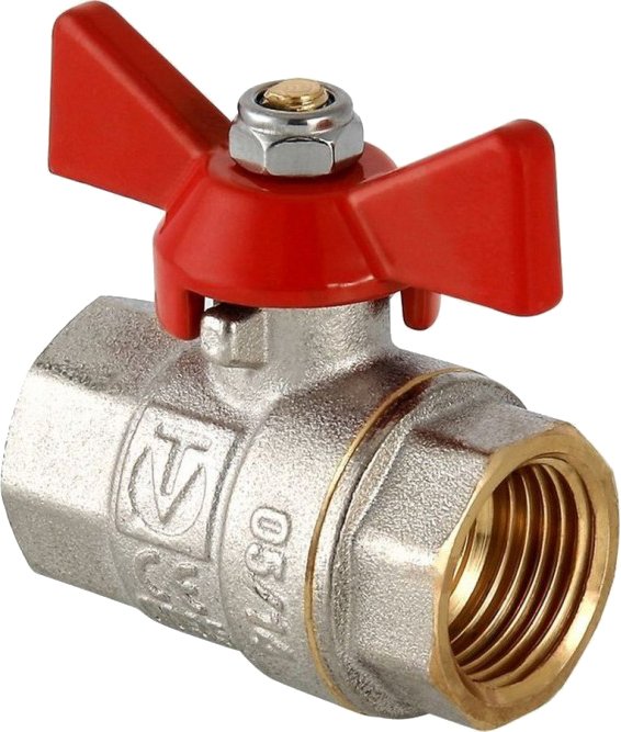 Шаровой кран Valtec Base рукоятка бабочка 3/4' внутренняя-внутренняя VT.217.N.05