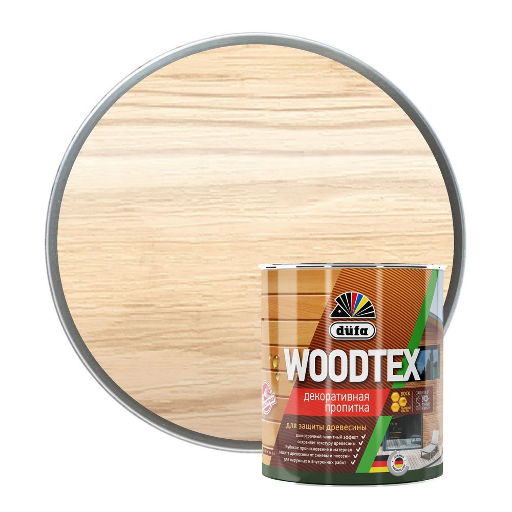 Пропитка Dufa Wood Tex бесцветная, 0.9 л Н0000006065