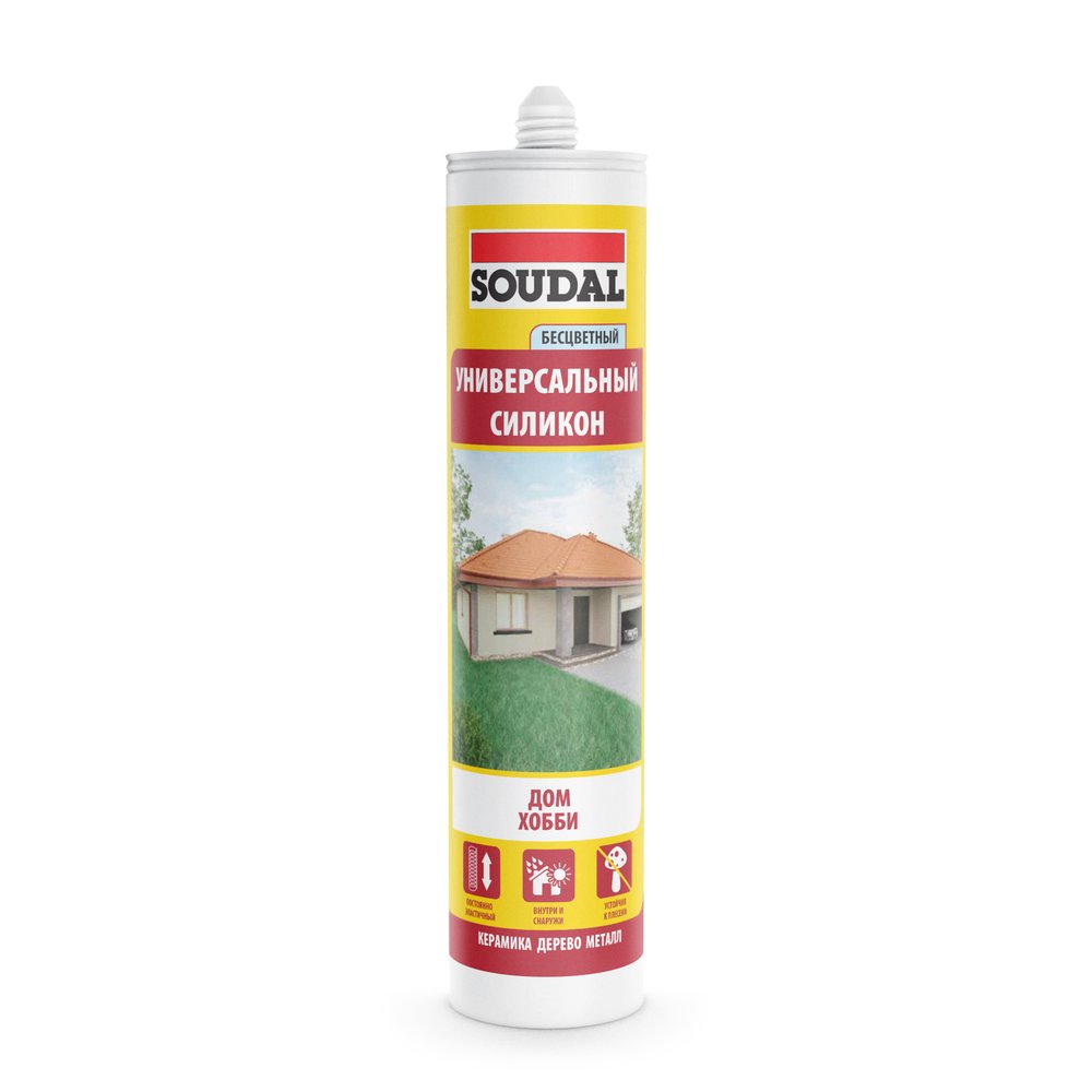 Универсальный силикон SOUDAL бесцветный 105905