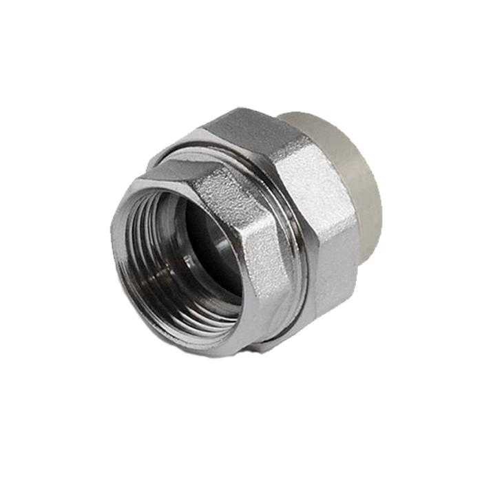 Муфта комбинированная разъемная TEBO PPR, O-ring, 25x3/4 ВР, серый 016022005