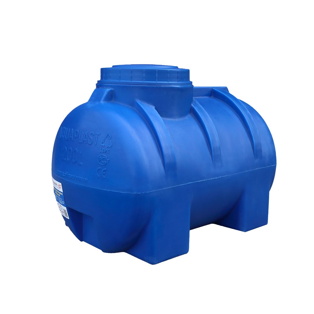 Овально-горизонтальная емкость AQUAPLAST 200 л, синяя 4630017951901