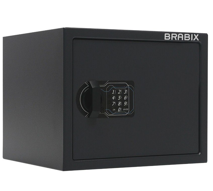 Офисный мебельный сейф BRABIX SF-280EL 280х350х300 мм, электронный замок, черный 291149