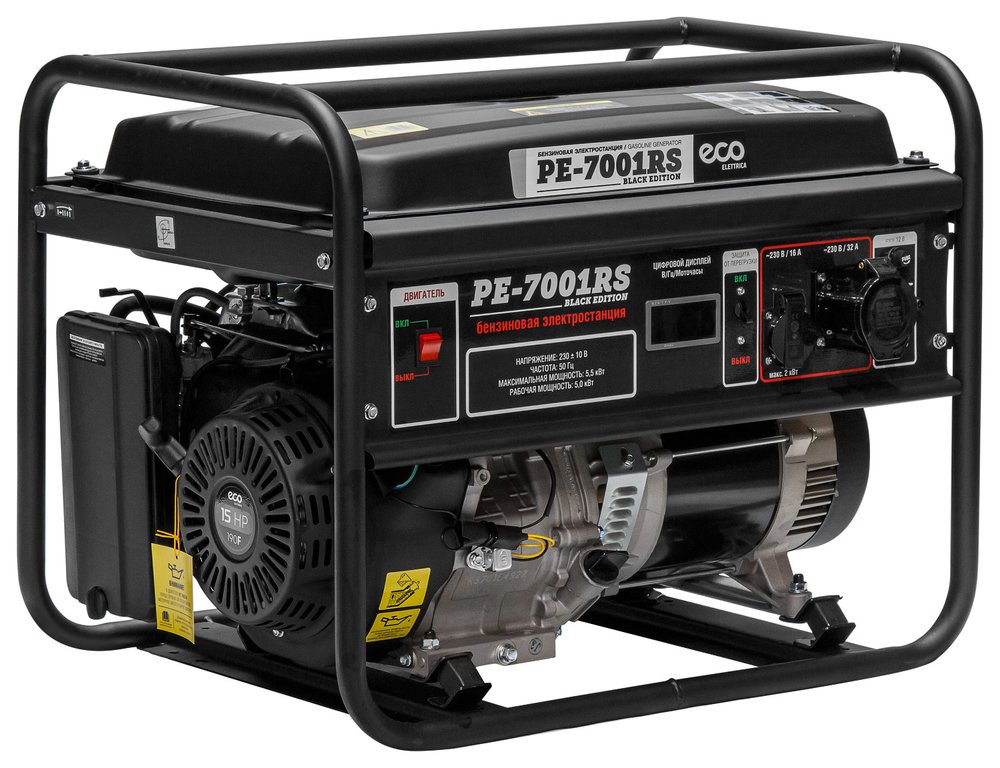 Бензиновый генератор ECO PE-7001RS Black Edition EC1566-2