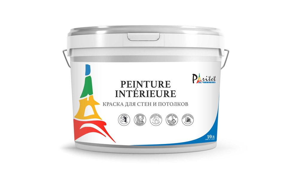 Интерьерная краска Paritet белый, 10 л PD-029