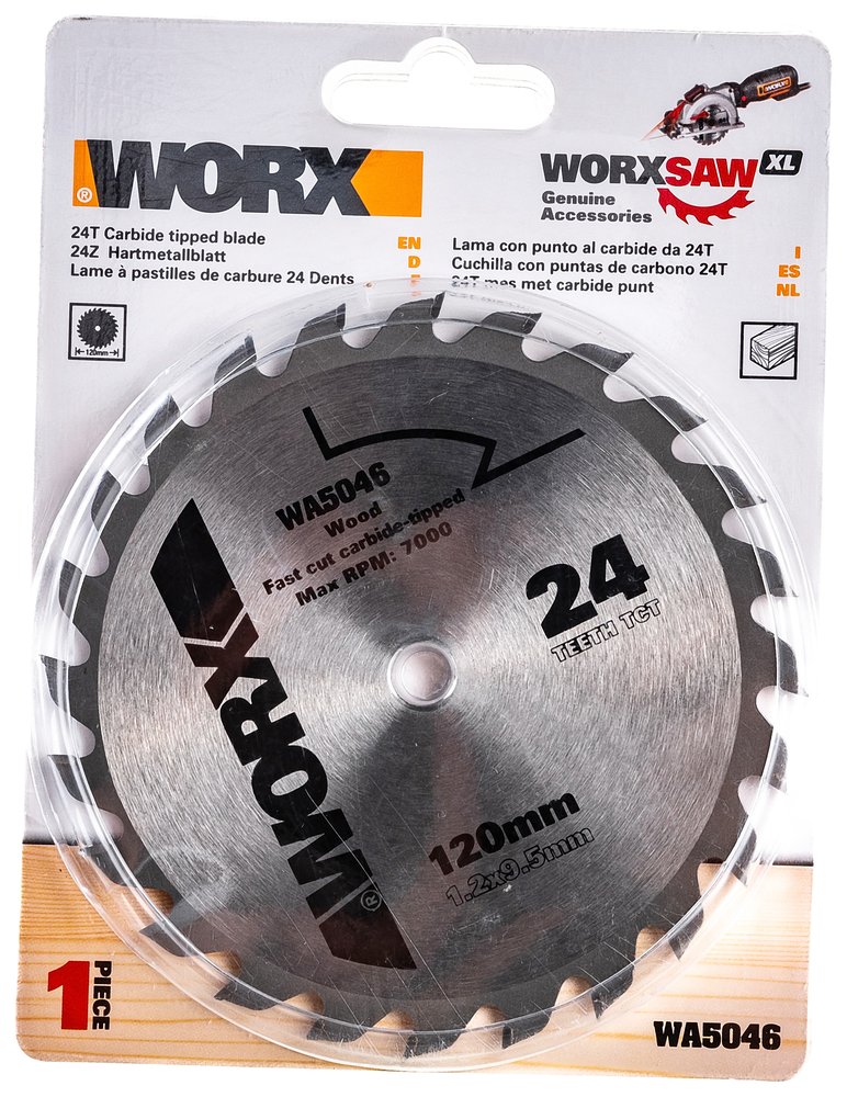Пильный диск (24T, 120х1.2х9.5 мм) твердосплавный WORX WA5046