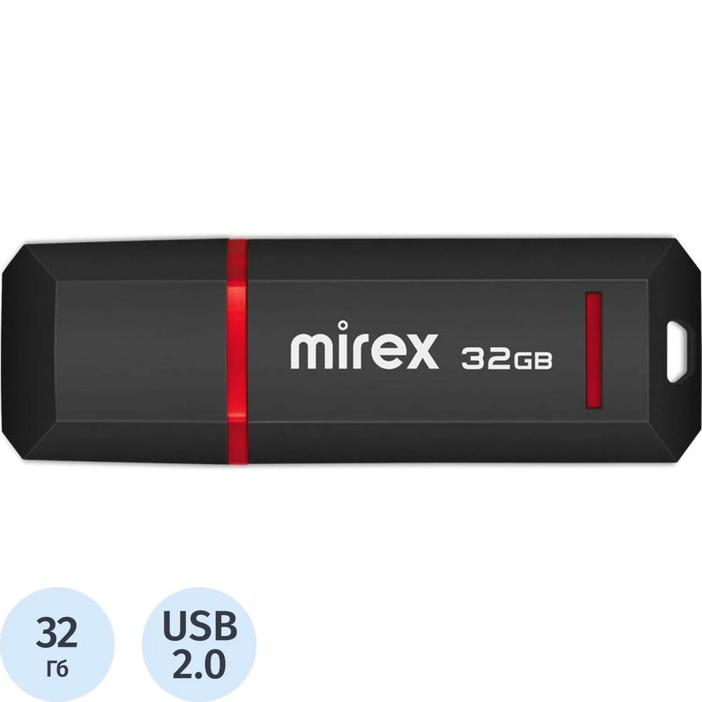 Флеш-память Mirex USB KNIGHT BLACK 32Gb (13600-FMUKNT32 )