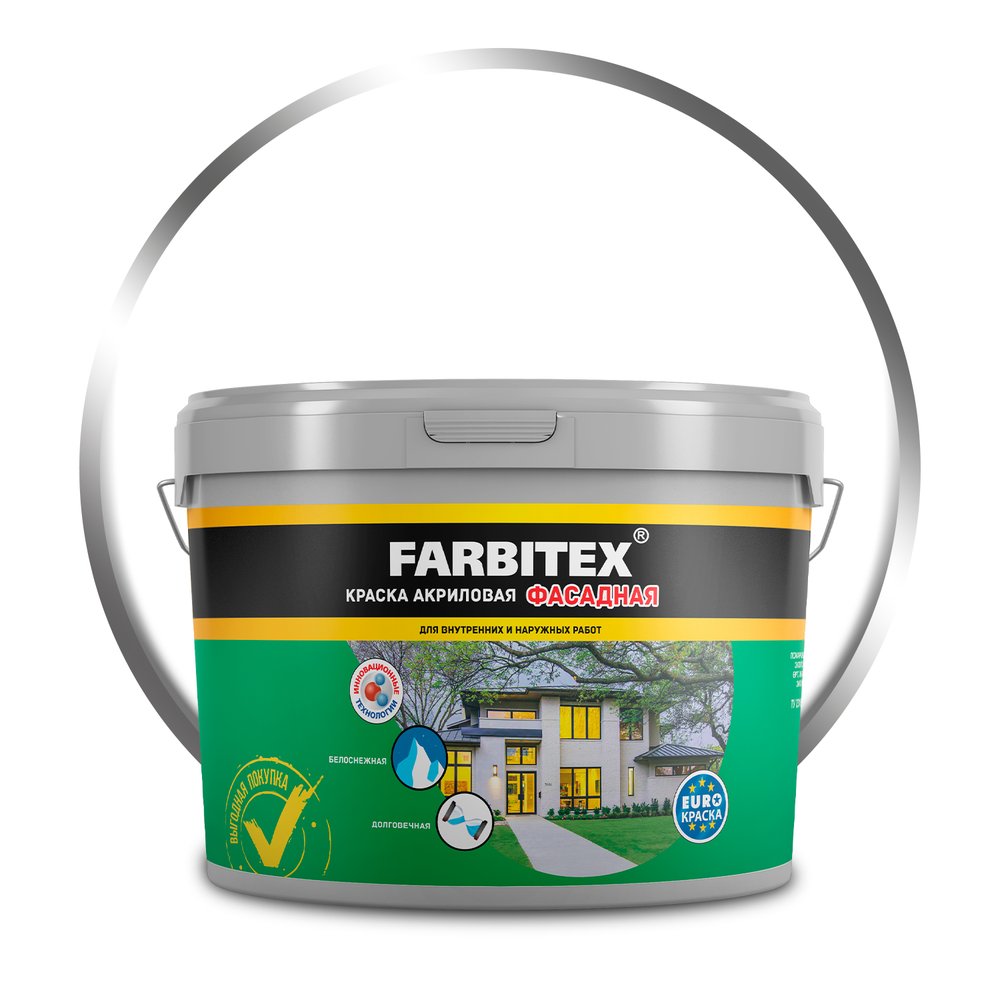 Акриловая фасадная краска Farbitex 13 кг 4300001556